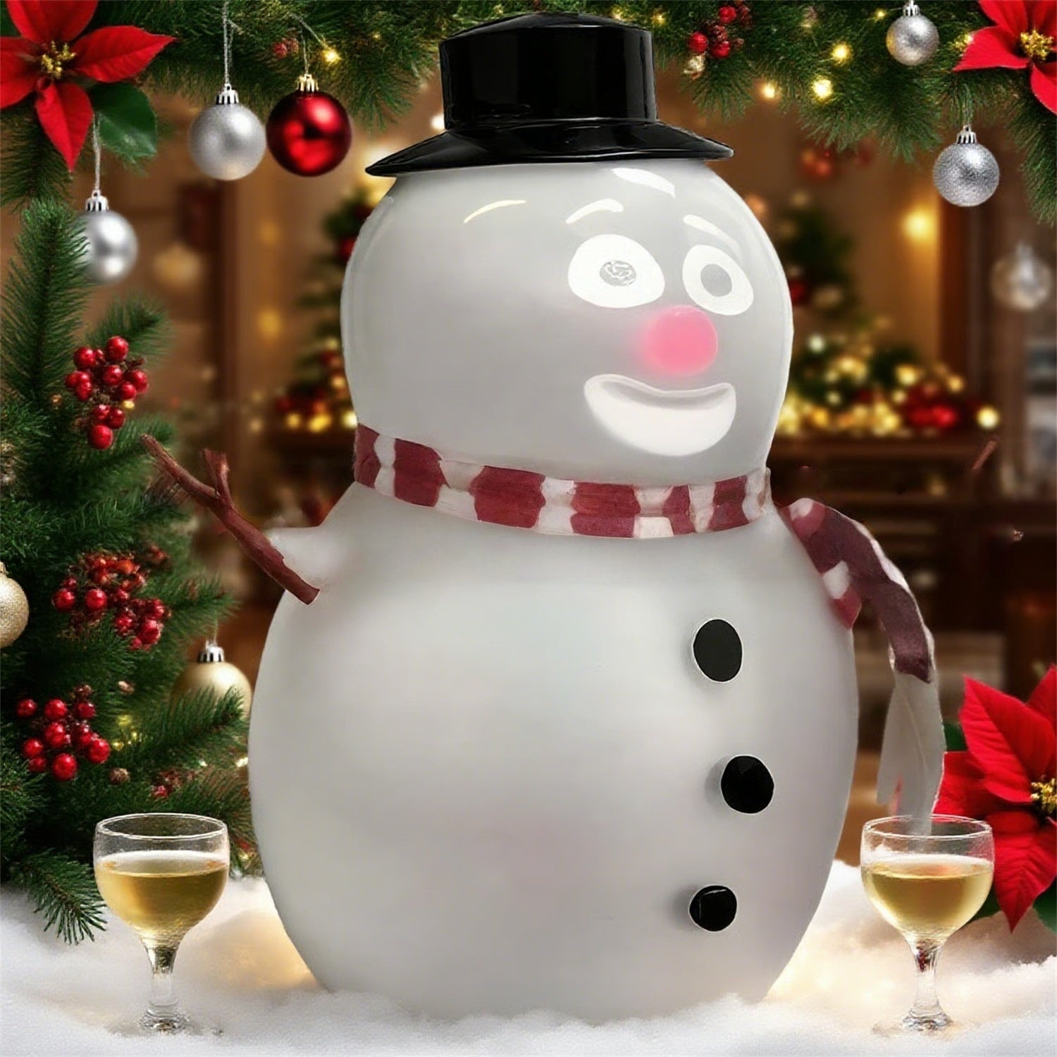 Talking light-up animated snowman Christmas decoration