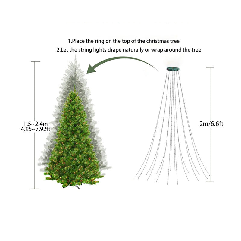 Christmas Tree Light Strings, LED Light Strings With Remote Control, Christmas Decorations
