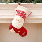 Large Red White Knitted Christmas Decor For Home