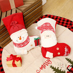 Large Red White Knitted Christmas Decor For Home