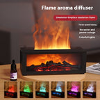 Perfect Christmas Gift: 3D Flame Aromatherapy Diffuser with Large Mist Output and Colorful LED Lights