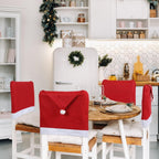 4pcs 12pcs Christmas Chair Covers Santa Hat Chair Covers