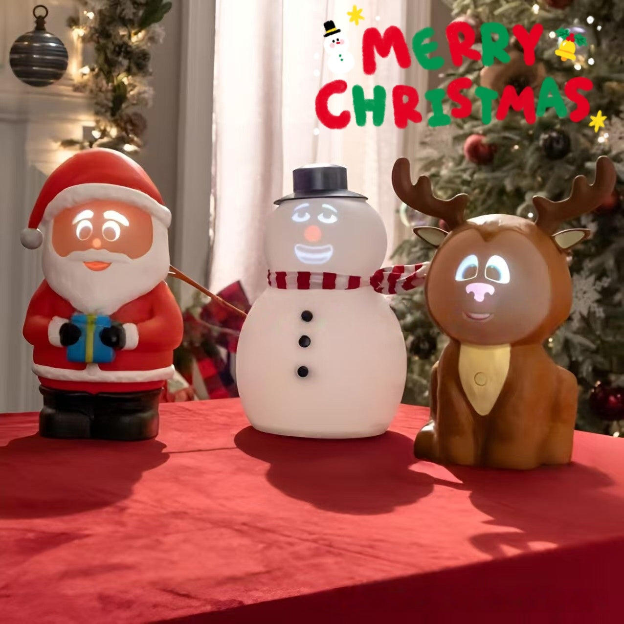 Talking light-up animated snowman Christmas decoration