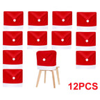 4pcs 12pcs Christmas Chair Covers Santa Hat Chair Covers