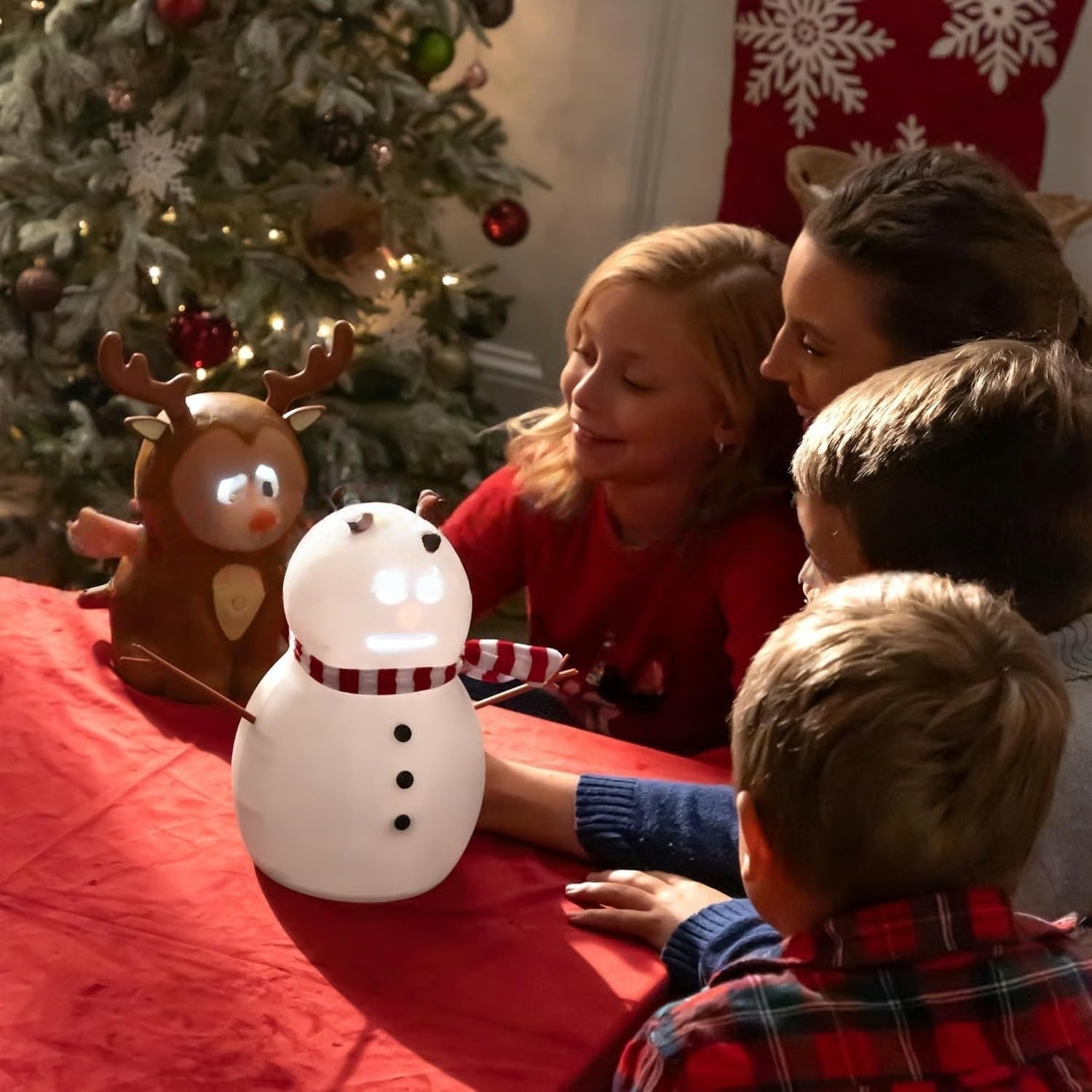 Talking light-up animated snowman Christmas decoration