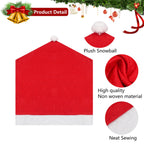 4pcs 12pcs Christmas Chair Covers Santa Hat Chair Covers