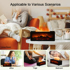 Perfect Christmas Gift: 3D Flame Aromatherapy Diffuser with Large Mist Output and Colorful LED Lights
