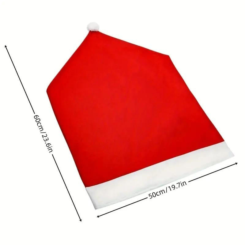 4pcs 12pcs Christmas Chair Covers Santa Hat Chair Covers