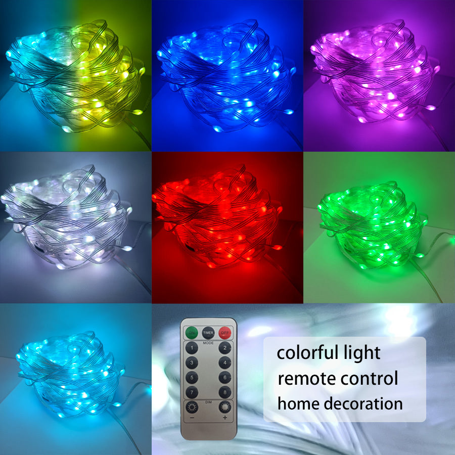 Christmas Tree Light Strings, LED Light Strings With Remote Control, Christmas Decorations